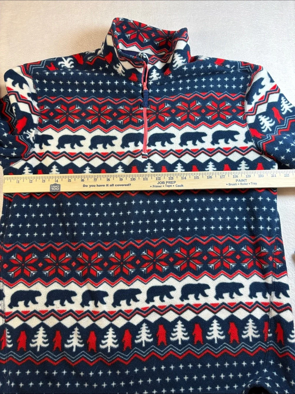 chubbies Navy, Red & White Half-Zip Holiday Fleece Pullover